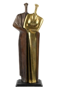 Theodoros Papagiannis Couple Bronze Sculpture