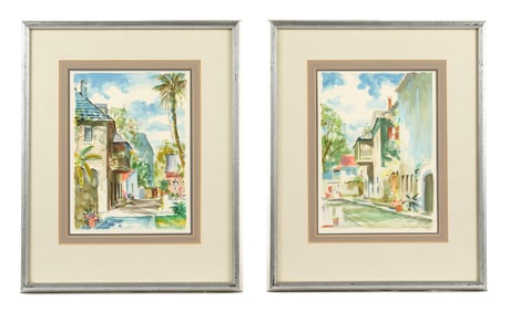 Two Emmett Fritz St. Augustine Watercolors