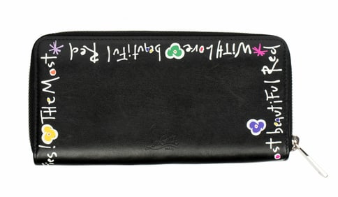 Christian Louboutin Black Leather Zipper Panettone