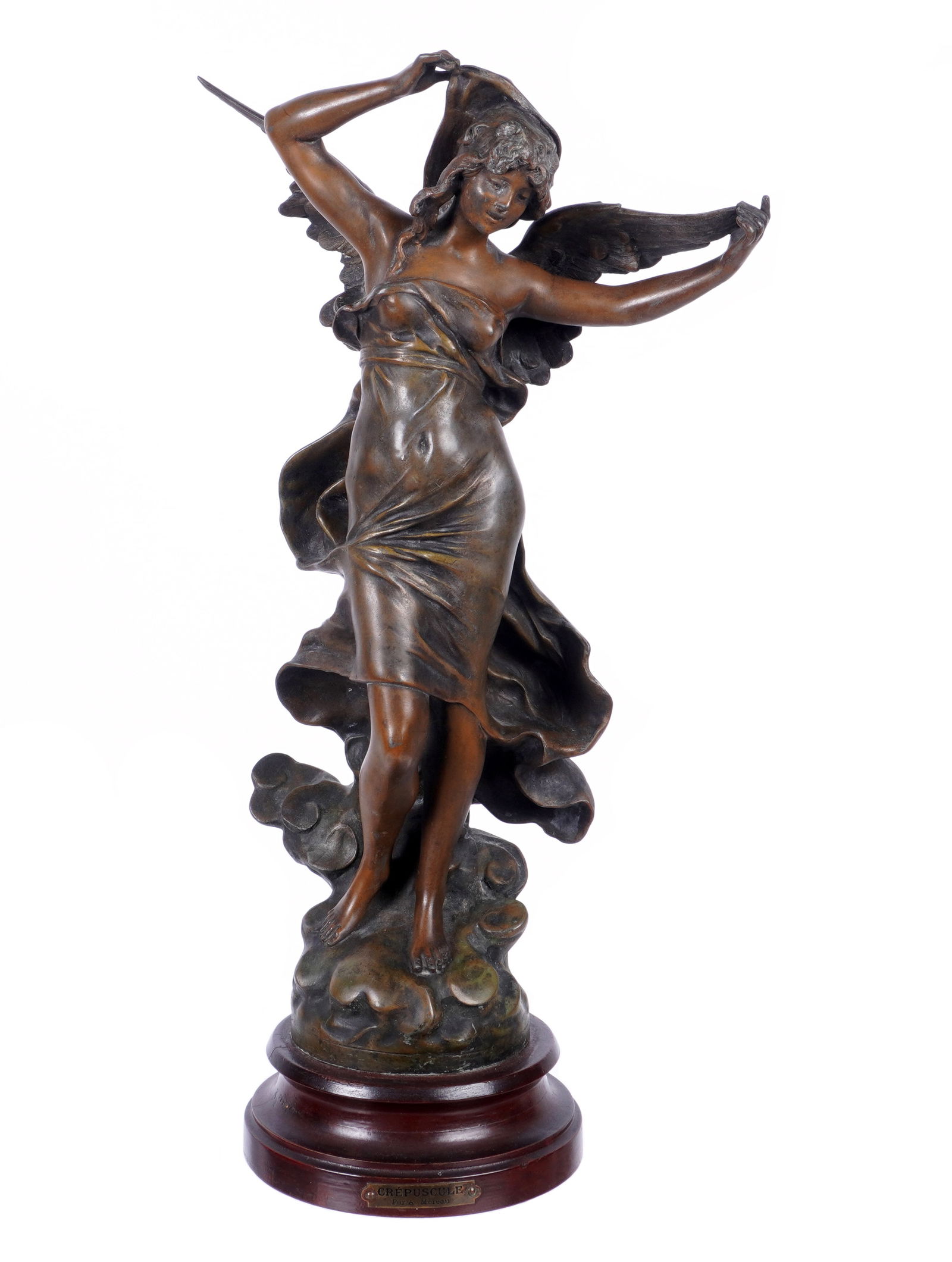 after Moreau Crepuscule Angel Spelter Sculpture (1 of 8)