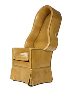 Fine Arts Furniture Tacked Leather Porter Chair