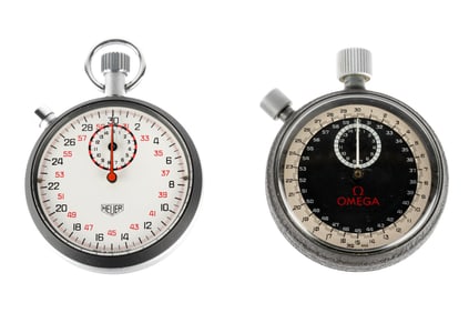 Two Vintage Stopwatches Heuer & Omega