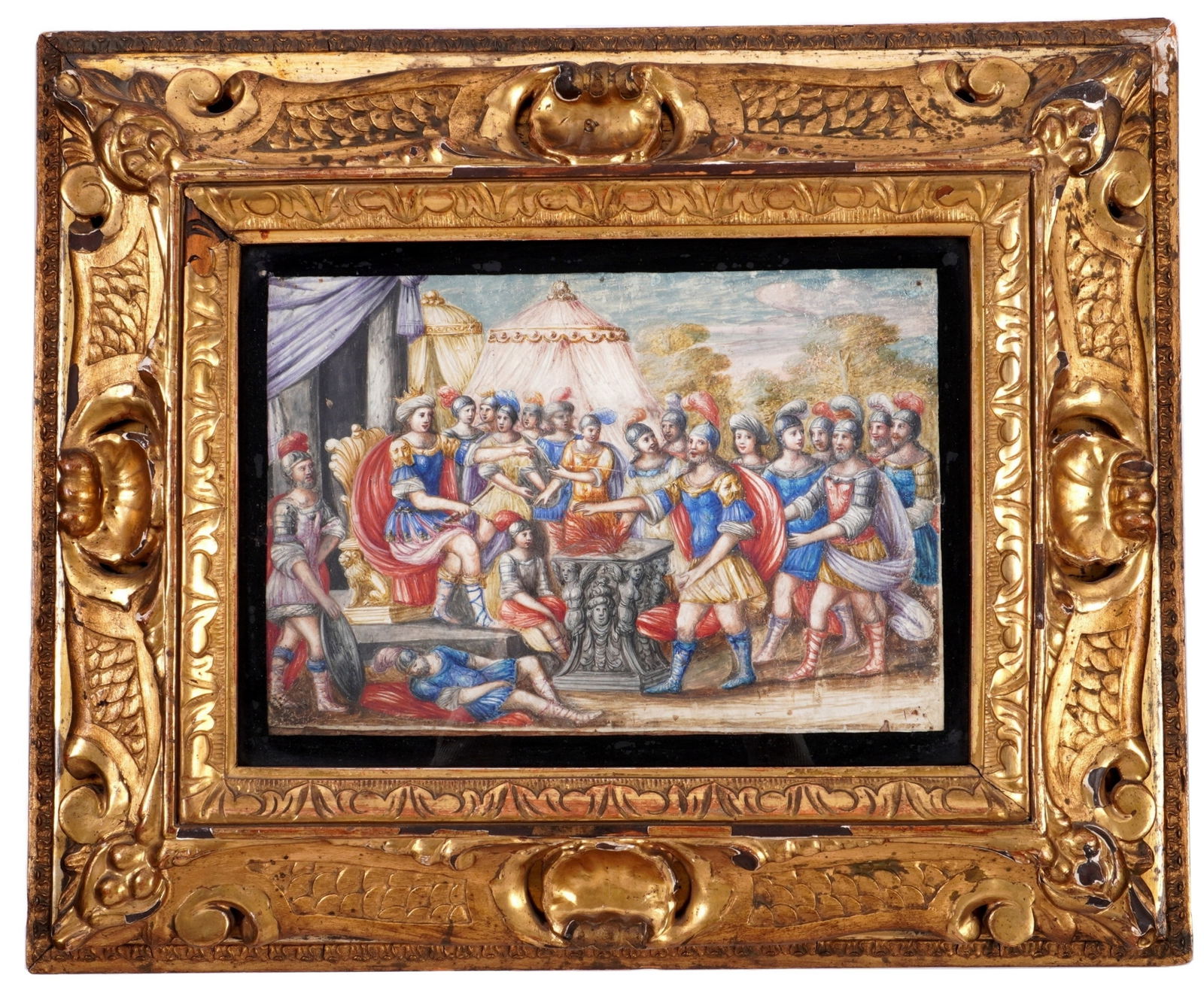 Italian Old Master School Painting of a Gathering (1 of 9)