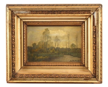 M. Hartnig 1906 Italian Landscape Painting