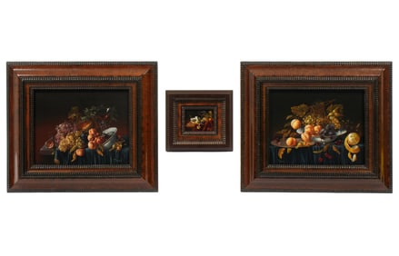 Three Zouauoi Old Master Style Still Life Paintings