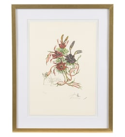 after Salvador Dali Anemone per Anti Pasti Etching