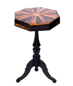 Octagonal Calamander Wood Side Table