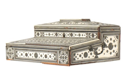Anglo Indian Sadeli Inlay Lap Desk Fitted Interior