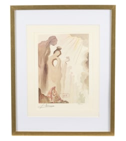 after Salvador Dali The Second Cornice Woodblock