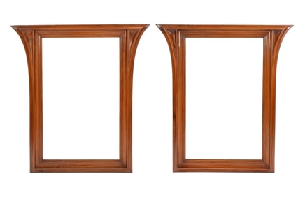 Pair Vintage French Art Deco Wall Mirrors