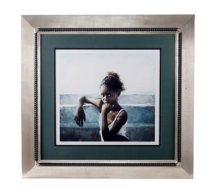 Stephen Scott Young Portrait Black Girl Lithograph