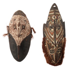 Two Papua New Guinea Sepik River Masks