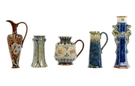 Five Piece Royal Doulton Lambeth Stoneware