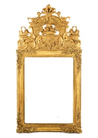 Ornate 18th Century Italian Carved Giltwood Mirror