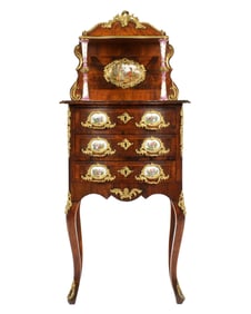 19th C. French Louis XVI Diminutive Commode with Sevres Plaques