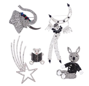 Five Pieces Butler & Wilson Costume Jewelry