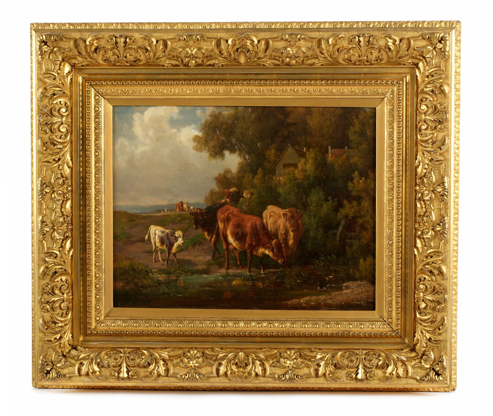 19th C. European Landscape with Cows Meinhardt (1 of 5)