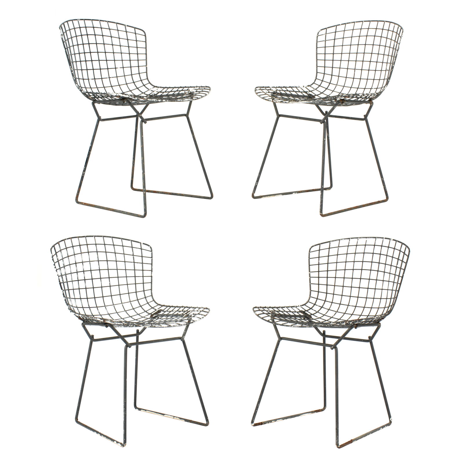 4 Harry Bertoia for Knoll Iron Wire Patio / Side Chairs (1 of 13)