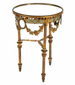 French Louis XVI Style Gilt Bronze Gueridon Table