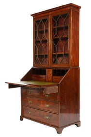18/19th Century English Mahogany Secretary Bookcase