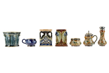 Seven Piece Royal Doulton Lambeth Stoneware