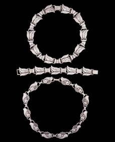 3 Piece La Paglia Sterling Silver Necklaces & Bracelet