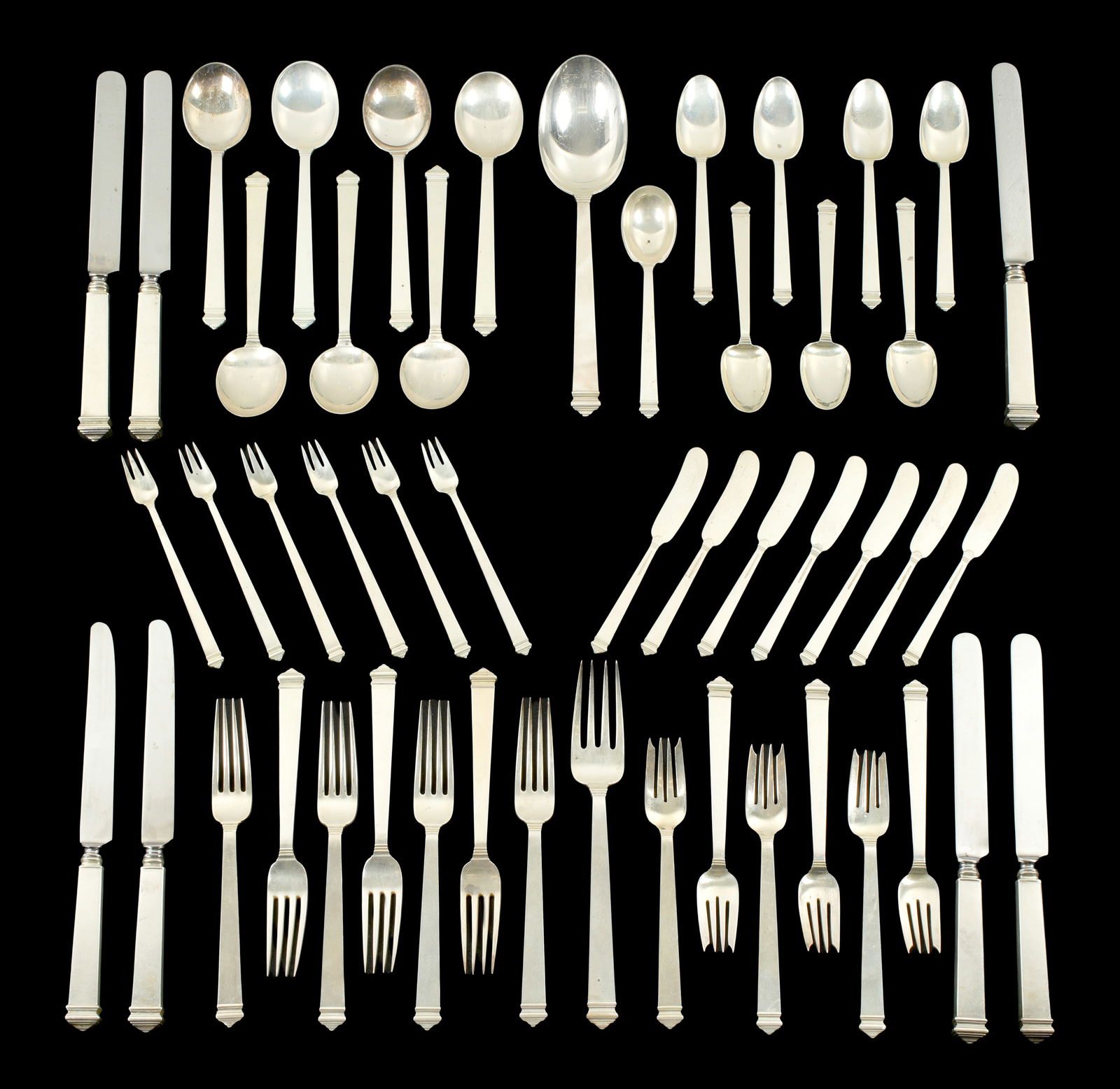 50pc Tiffany Hampton Sterling Silver Flatware (1 of 1)