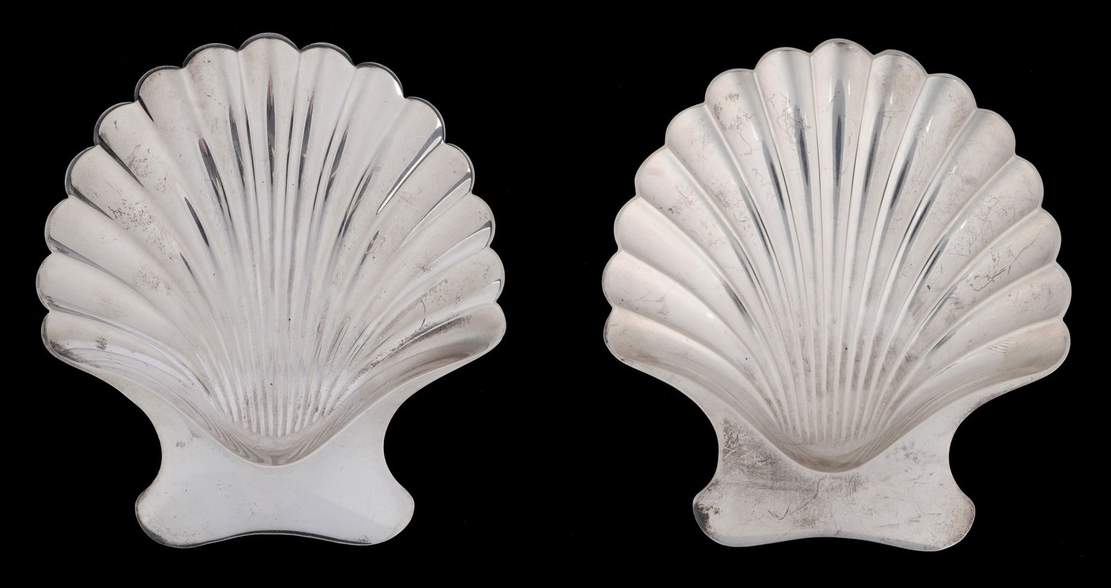 Pr Tiffany Sterling Silver Clamshell Candy Dishes (1 of 9)