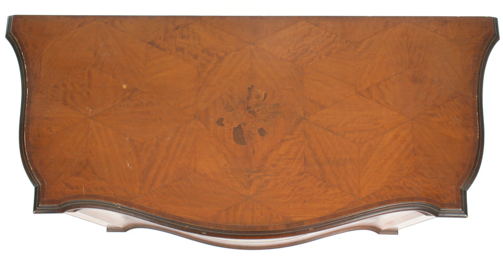 Pair Inlaid English Hepplewhite Serpentine Cabinets - 10