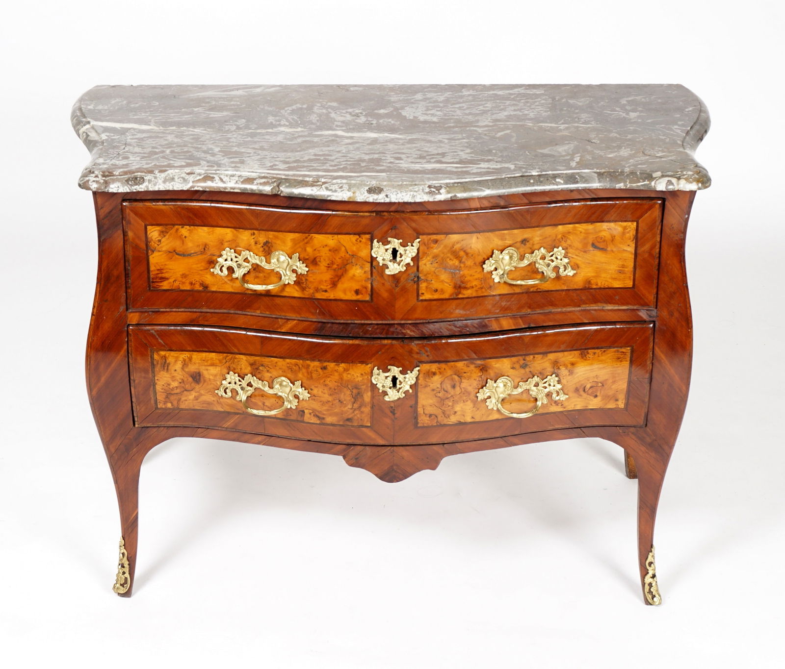 18th C. French Louis XV Marble Top Commode (1 of 16)