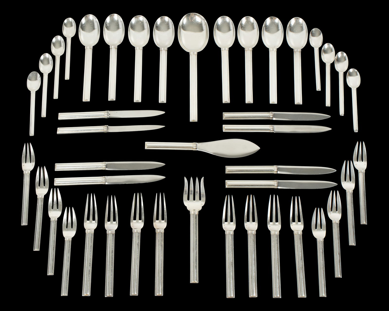43pc Puiforcat Cannes Sterling Flatware Service (1 of 3)