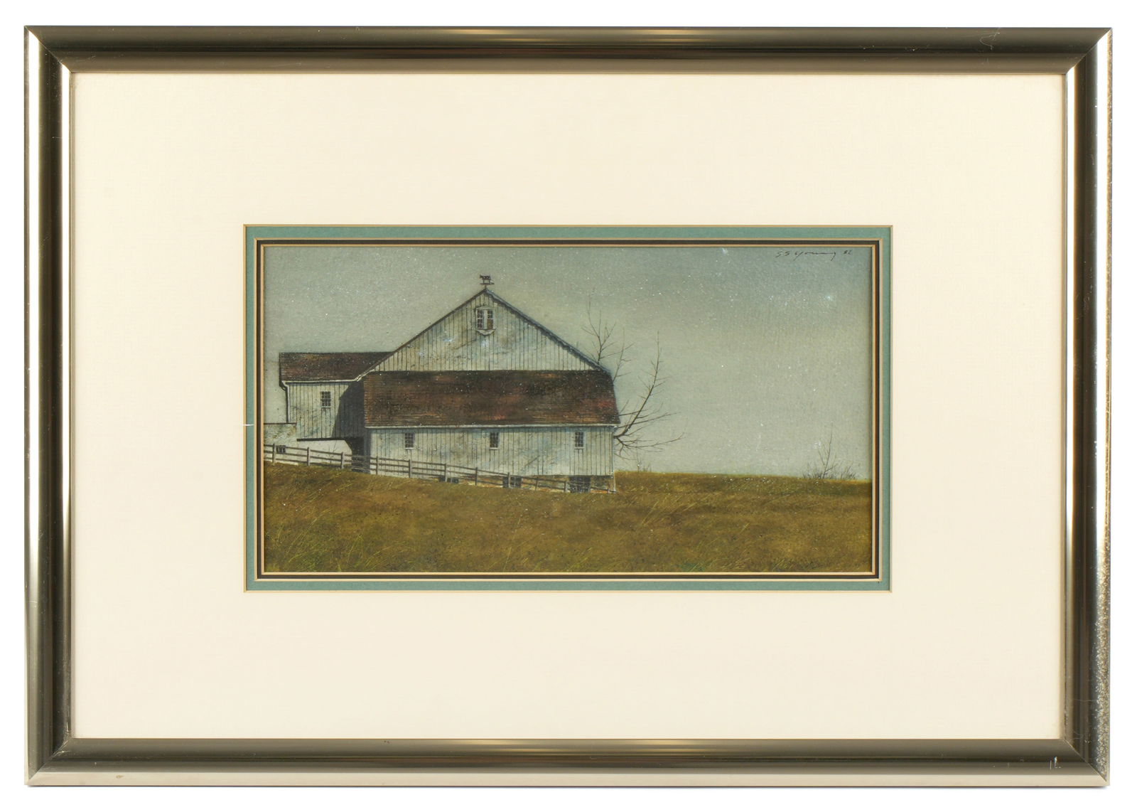 Stephen Scott Young Cow Barn Starry Night Watercol (1 of 5)