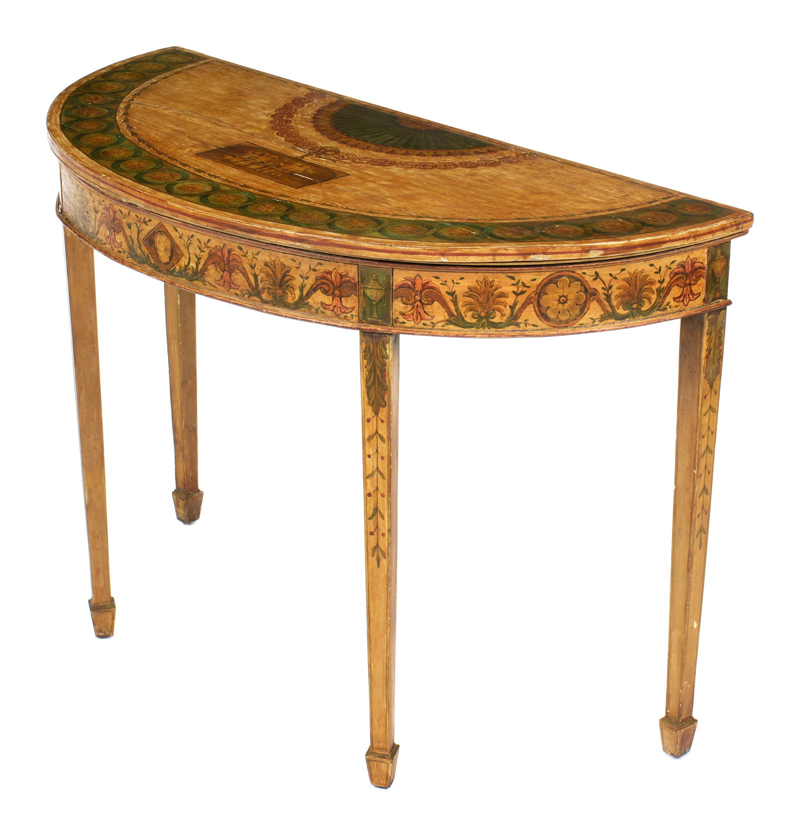 17th/18th C Italian Painted Demilune Console Table (1 of 7)