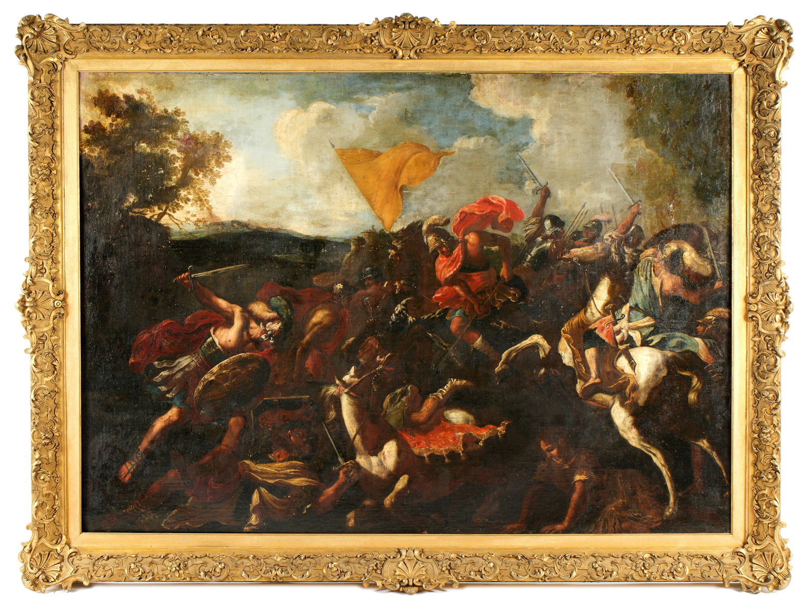 Large Manner Salvator Rosa 18th C. Battle Painting (1 of 7)