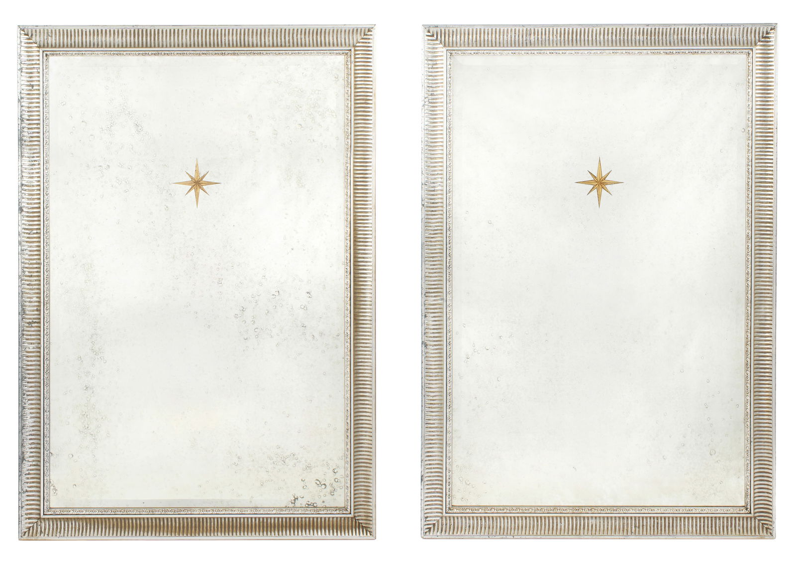 Pair Large Silver Gilt Eglomise Hall Mirrors (1 of 5)