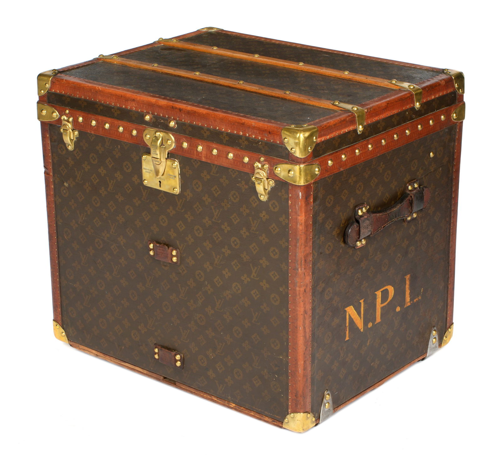 Vintage Louis Vuitton Monogram Cube Steamer Trunk (1 of 14)