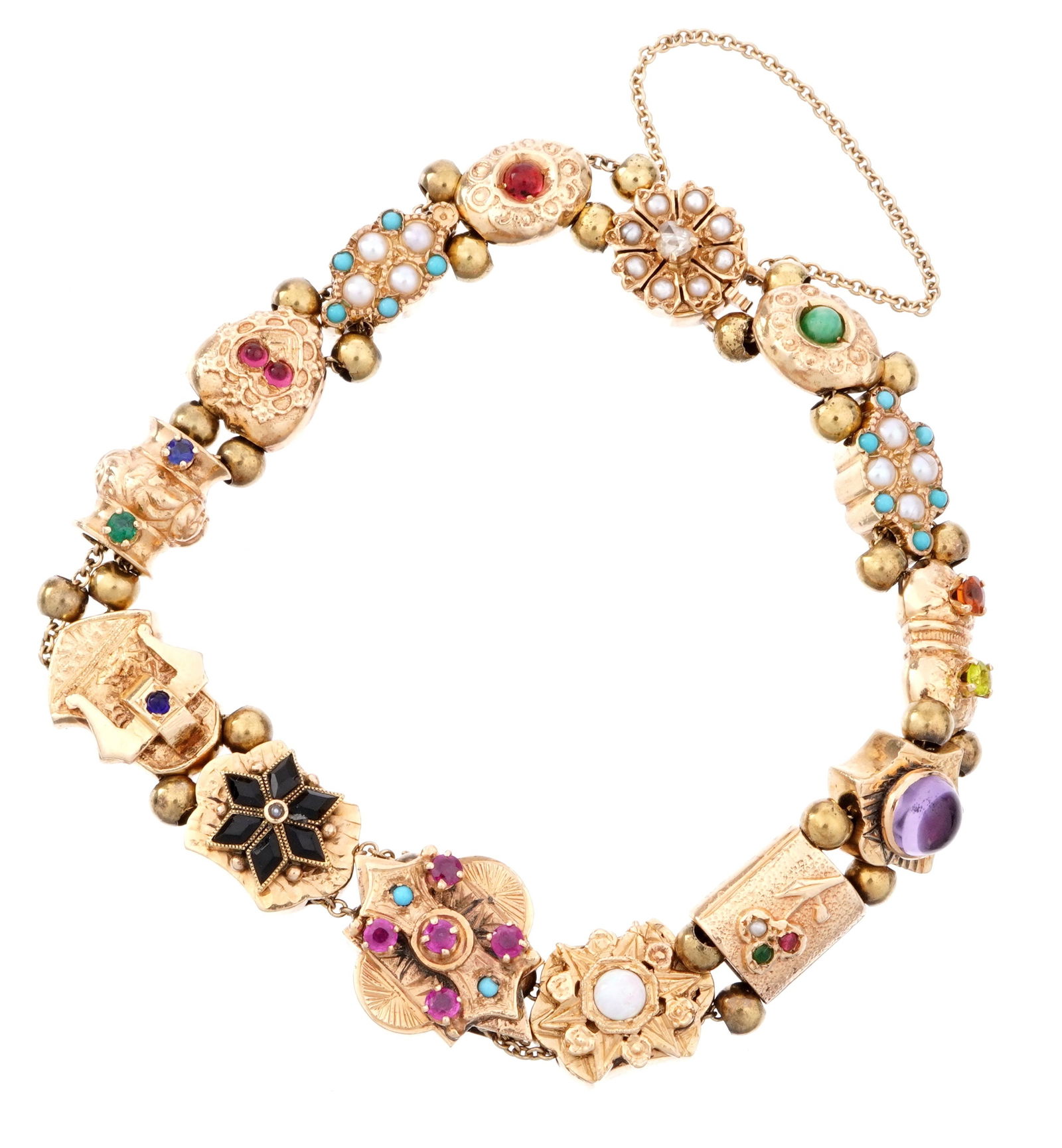 Victorian 14k Gold Slide Bracelet (1 of 13)