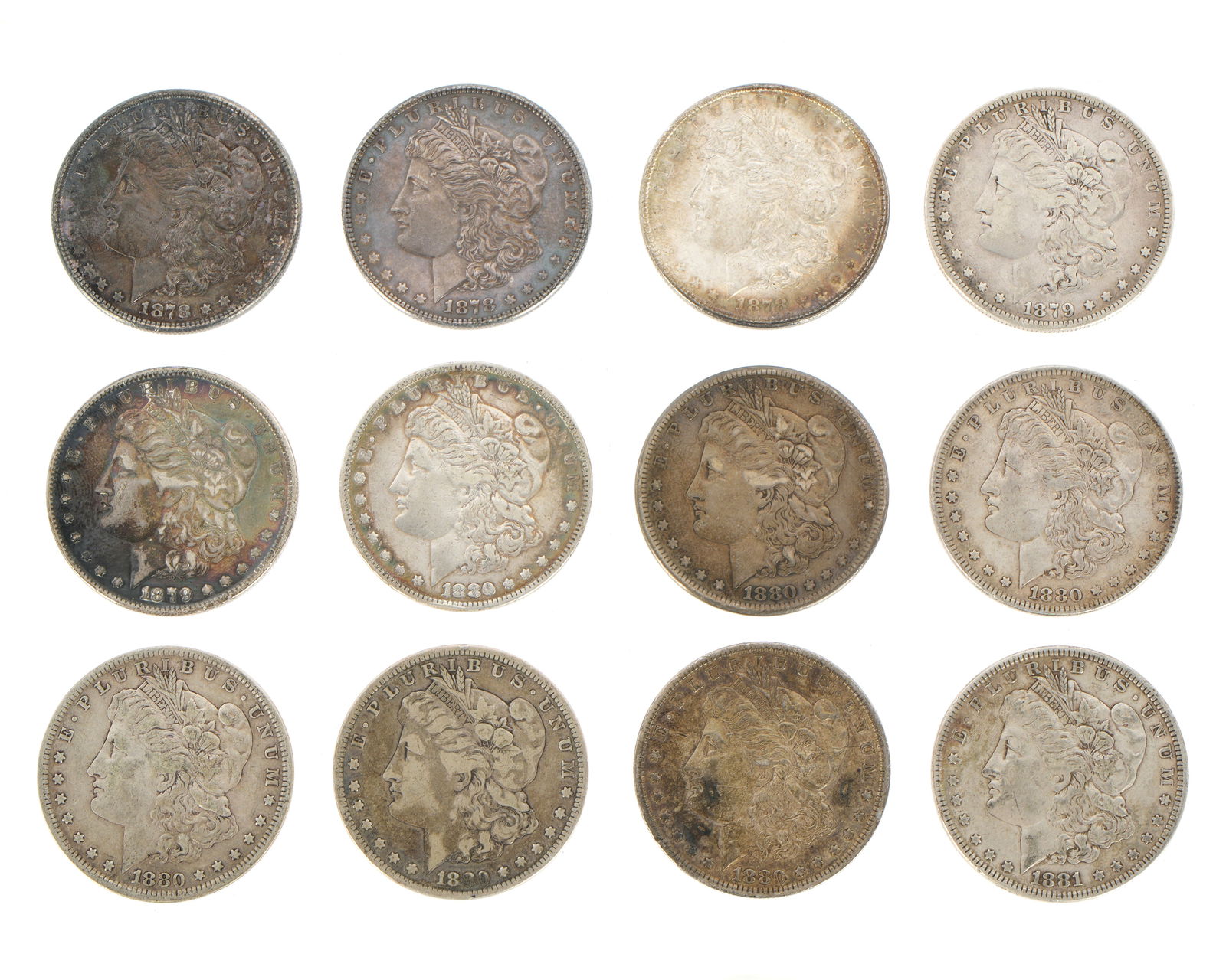 12 US Morgan Silver Dollars (1 of 2)