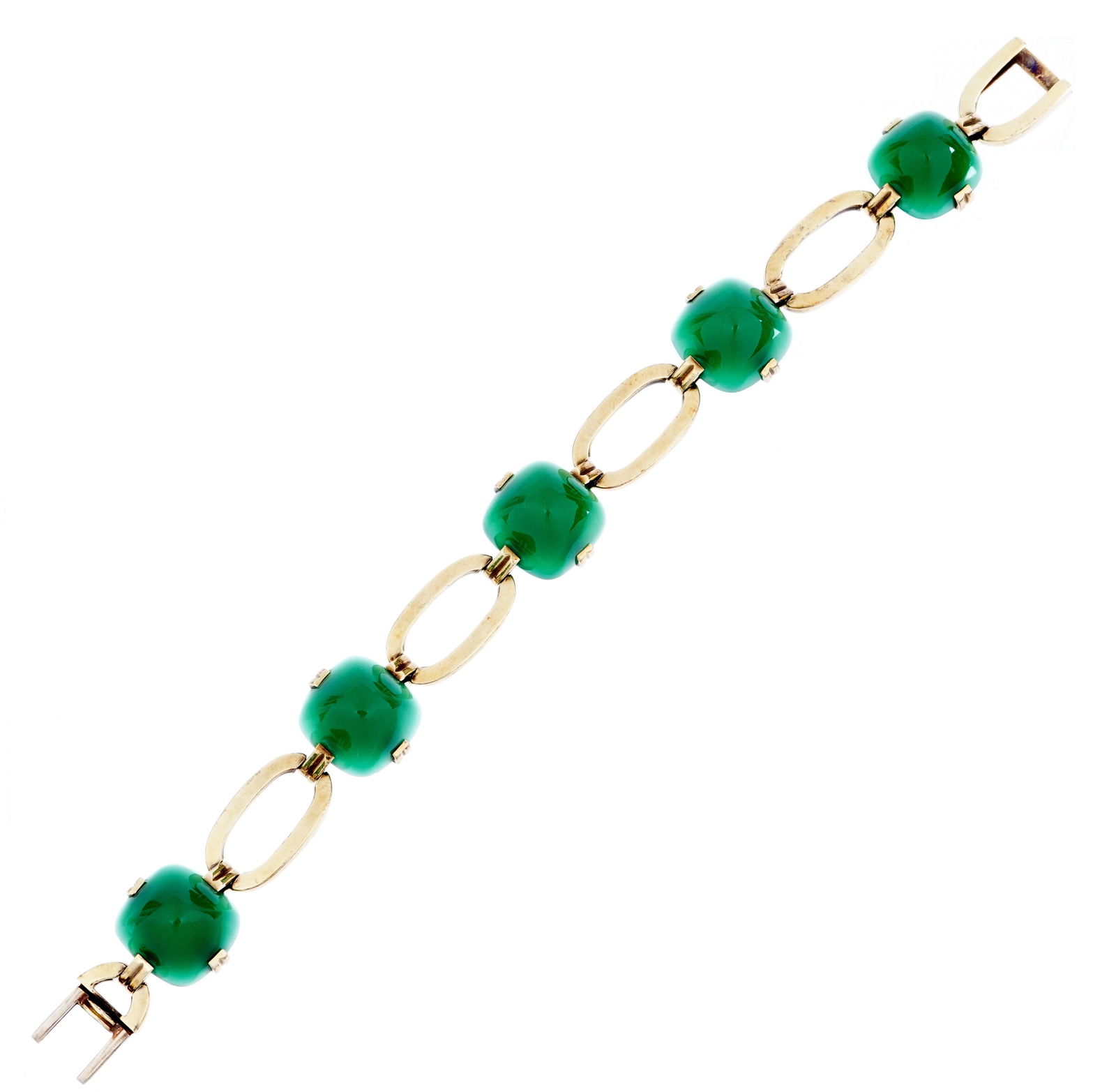 14k Gold & Chrysoprase "Gum Drop" Necklace (1 of 7)