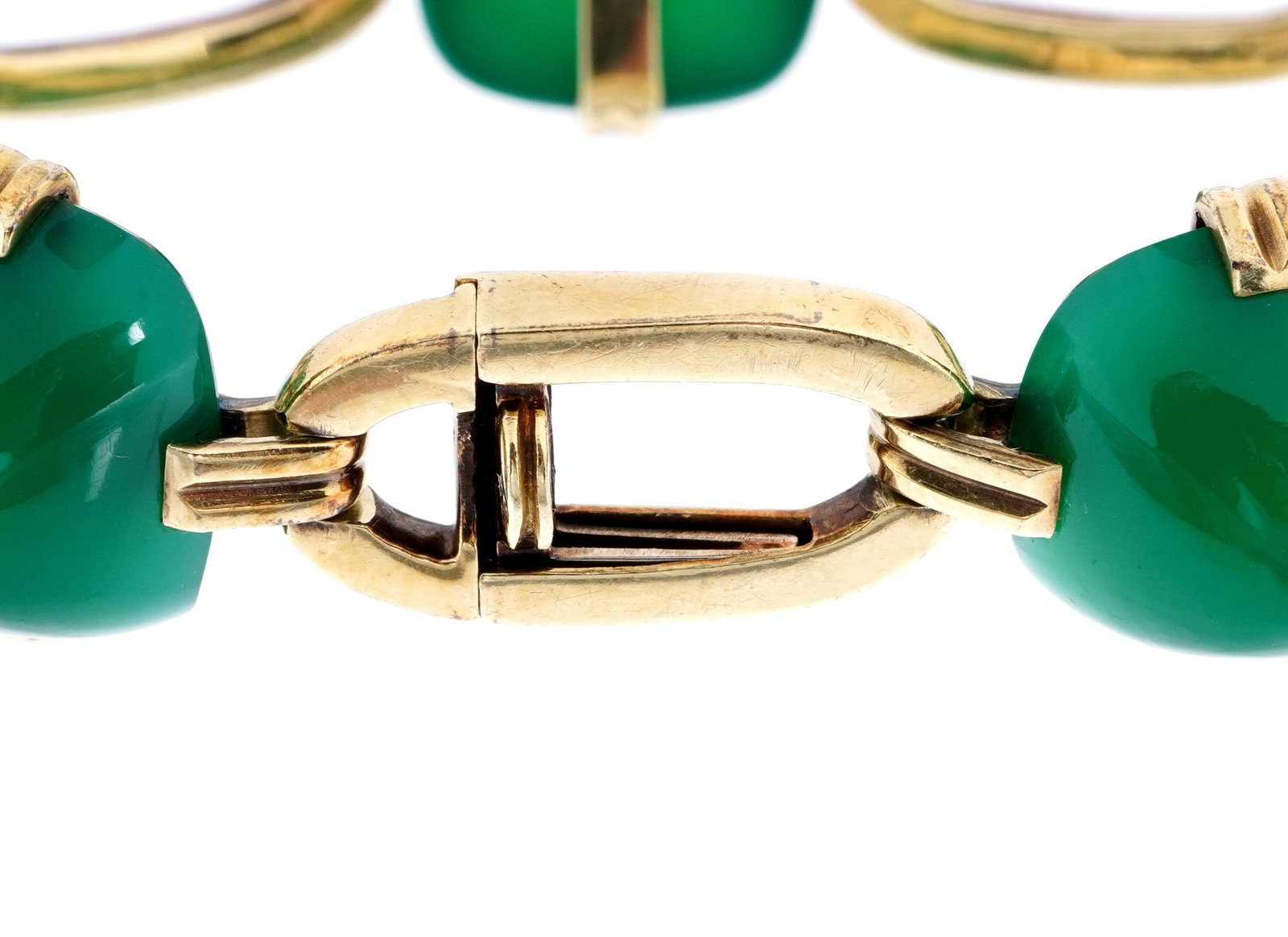 14k Gold & Chrysoprase "Gum Drop" Bracelet - 5