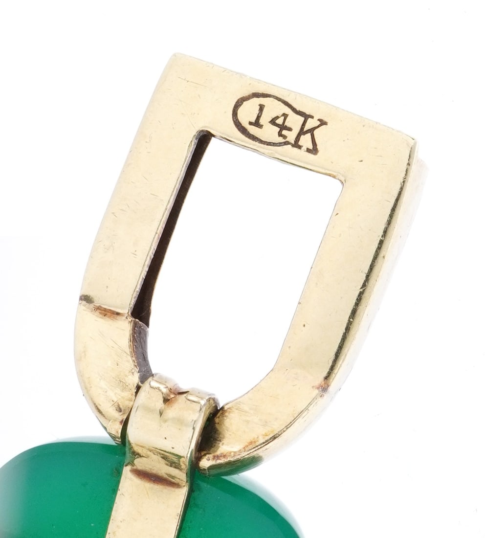 14k Gold & Chrysoprase "Gum Drop" Bracelet - 6