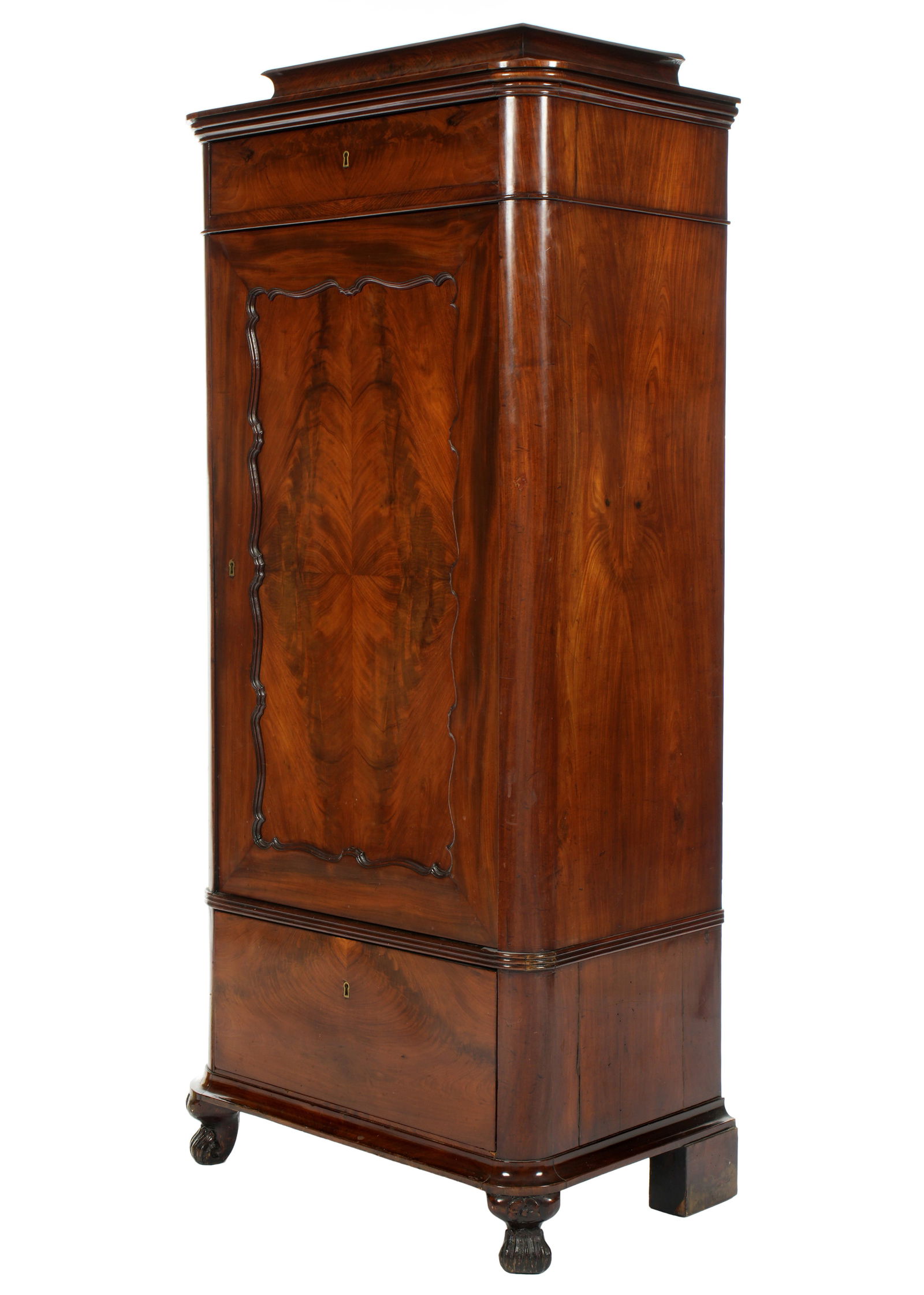 19th Century Continental Walnut Tall Chest (1 of 7)