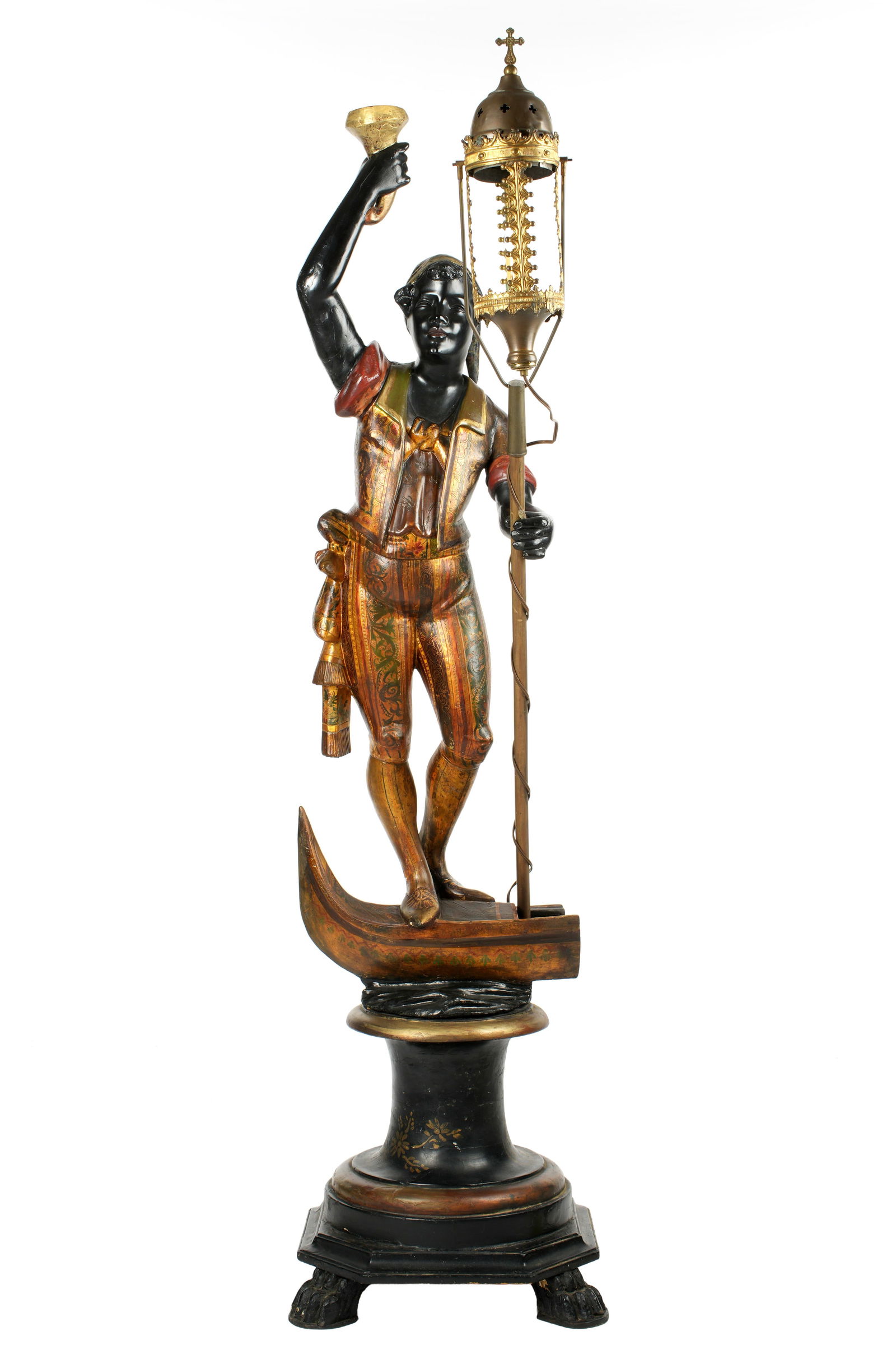 Italian Carved Figural Blackamoor Floor Lamp (1 of 6)