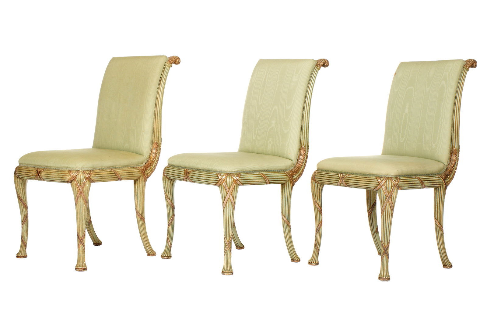 Six Carved and Painted Continental Side Chairs - 13