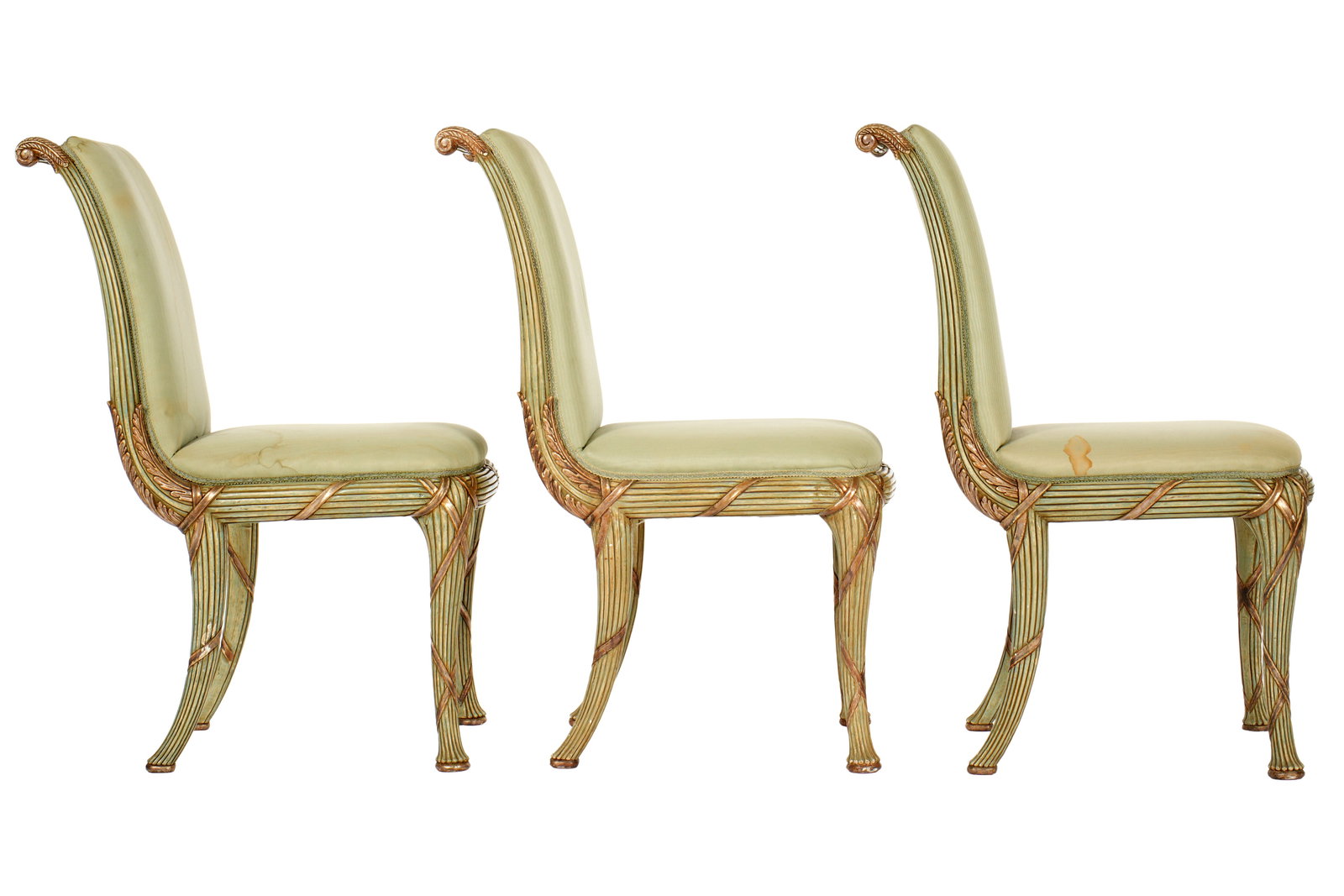 Six Carved and Painted Continental Side Chairs - 4