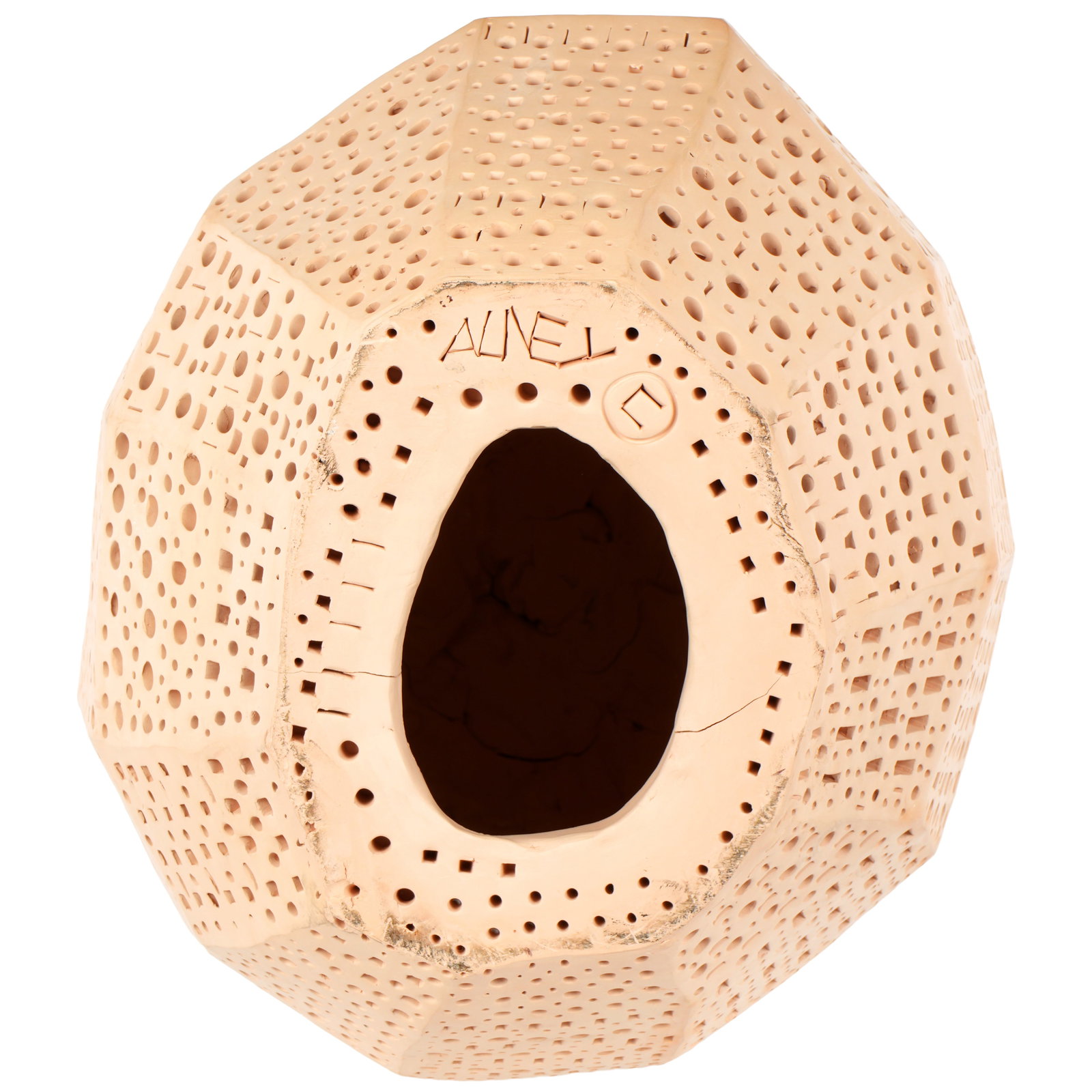 Alexander Ney Geometric Head Terracotta Sculpture - 7