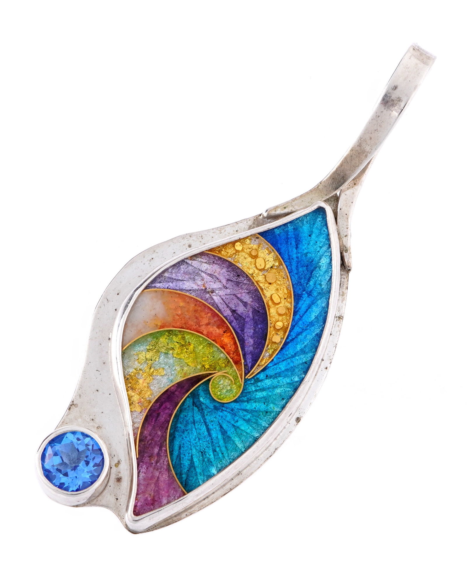 Alexa and Peter Smarsh Ocean Wave Topaz Pendant (1 of 5)