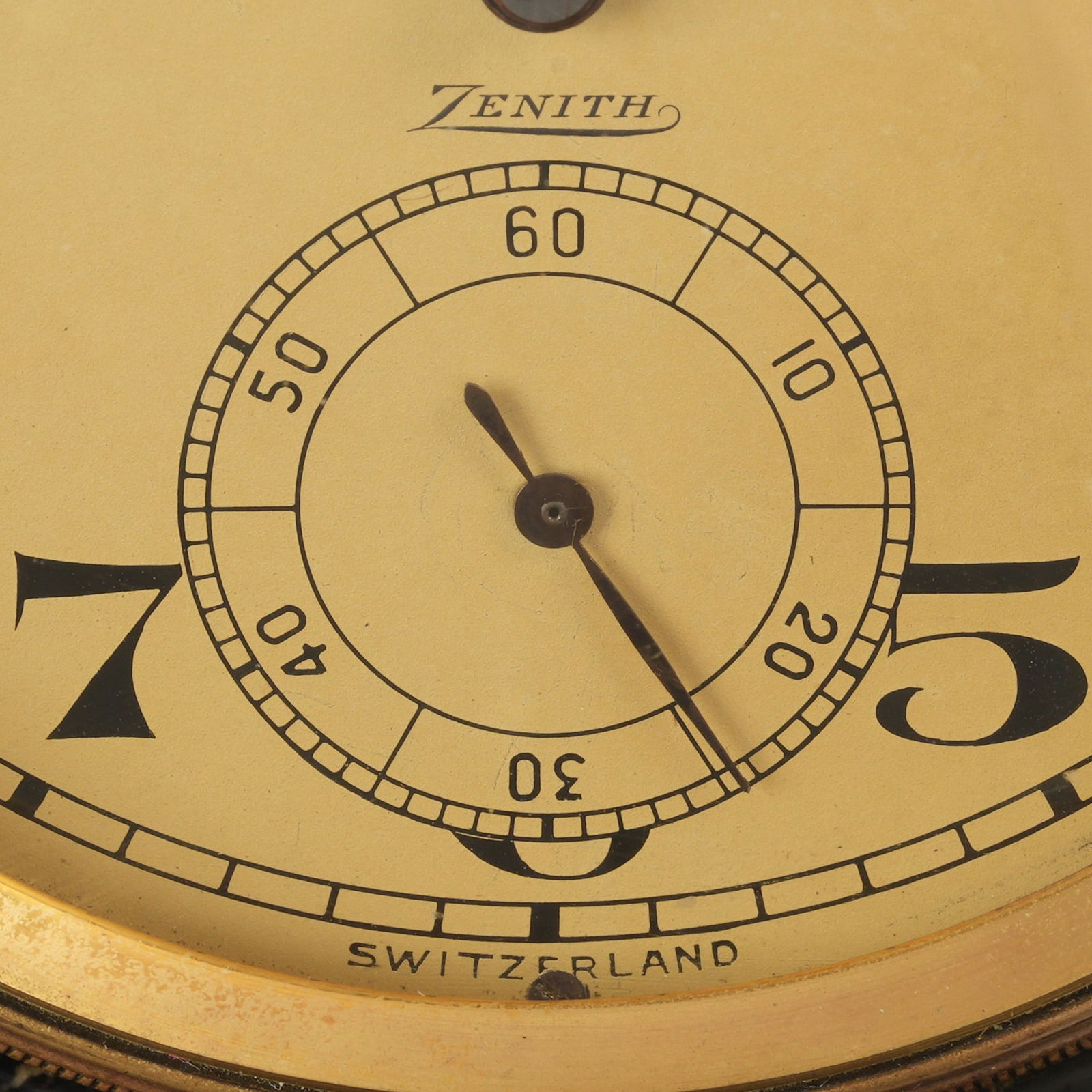 Zenith Bezel Wind Marble Desk Clock - 3