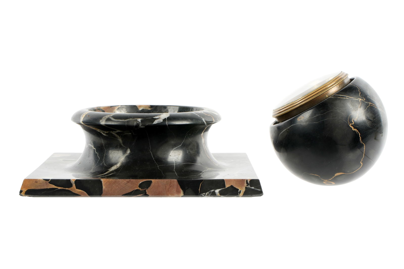 Zenith Bezel Wind Marble Desk Clock - 8