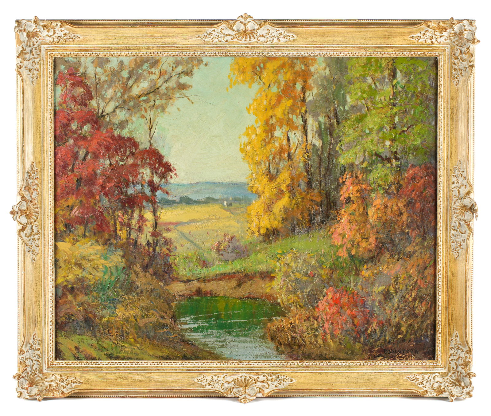 Charles Dahlgreen Autumnal Landscape Painting (1 of 6)